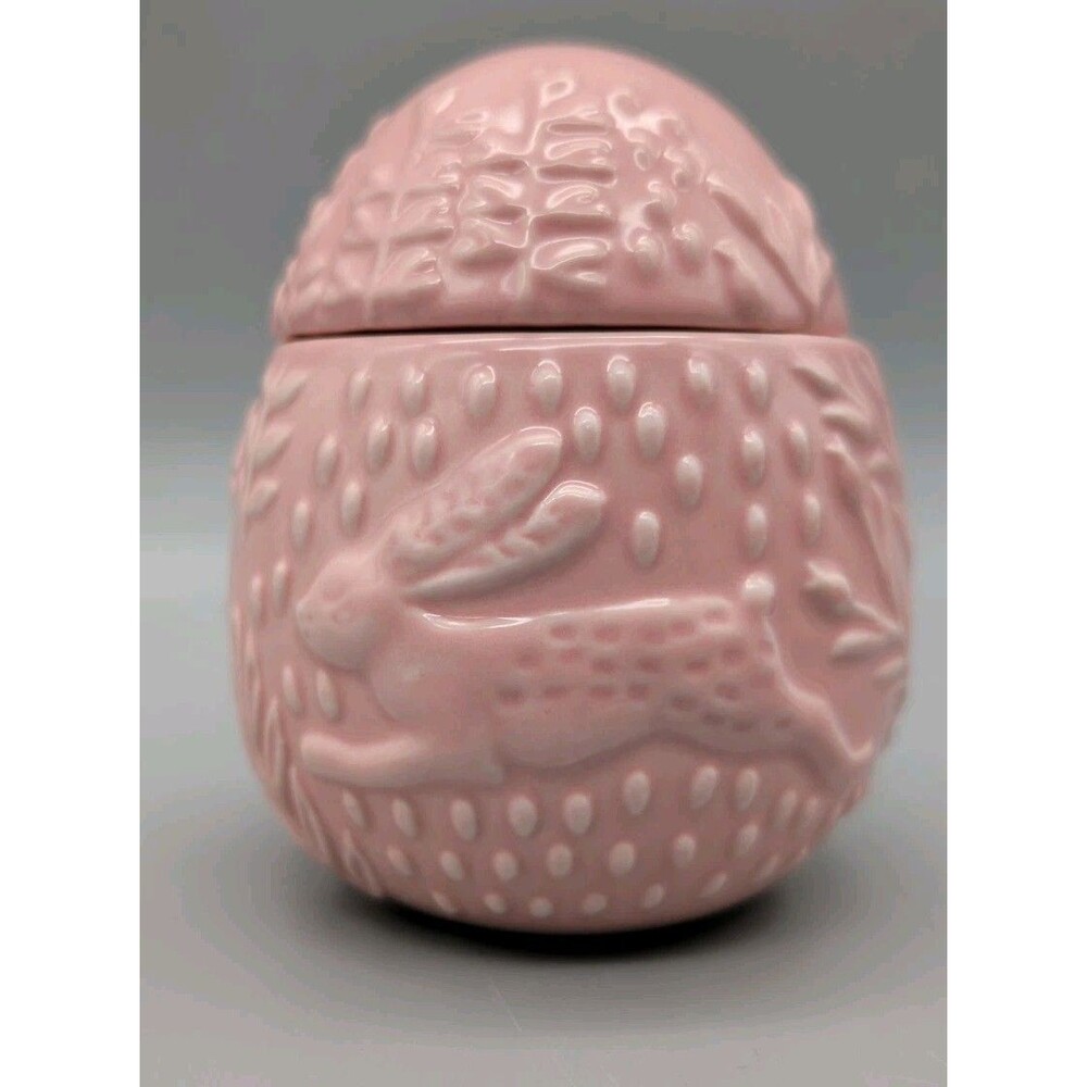 Target Threshold 5oz Pink Easter Egg Bunny Candle Figural - Rose & Birch Water